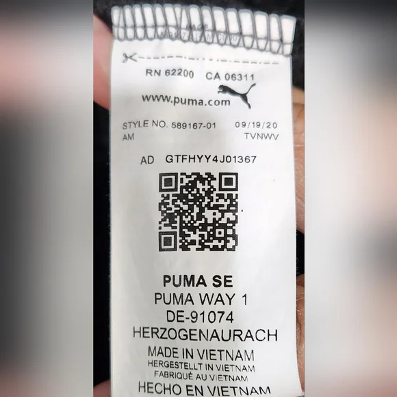 Puma black & white Rebel stripe sleeves hoodie pullover men's size 3XLT - Picture 9 of 11